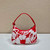 Prada 1NE515 Re-Edition 2000 embroidered drill mini bag Red white