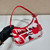 Prada 1NE515 Re-Edition 2000 embroidered drill mini bag Red white