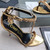 Tomford Shiny Leather Padlock Pointy Naked Sandal 105mm W22721
