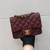 Chanel A35200 Mini Flap Bag 17cm Grained Calfskin Wine Red Gold