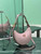 Prada 1BC194 Arqué small leather Shoulder  Bag Ligth Pink