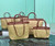 Prada Mini crochet and leather tote bag 1BG501 Brown