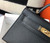Hermes Kelly Bag Hermes 19CM Epsom Shoulder Mini Bag Black Gold buckle 20455