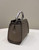 Fendi 8551 Peekaboo Mini Leather Bag Gray