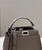 Fendi 8551 Peekaboo Mini Leather Bag Gray