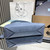Prada Aimée large nubuck leather shoulder bag 1BC231 Blue