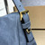 Prada Aimée large nubuck leather shoulder bag 1BC231 Blue