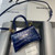 Balenciaga 592833 Hourglass XS Top Handle Bag Navy Blue