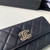 Chanel Long Flap Wallet Grained shiny calfskin AP2740 Black