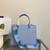 Prada 1BA337 Medium Saffiano leather handbag Blue