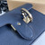 Gucci 510304 Interlocking Navy blue Leather Chain Cross Body Bag