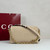 Gucci 857622 Medium Shoulder Bag Suede Beige GG
