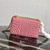 Prada 1BD108 Medium Leather Prada Diagramme Bag Pink