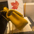 Chanel AS2431 Mini Flap Lambskin Bag with top Handle Yellow Bright gold