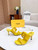 Fendi 8R8287 Baguette Slides Leather Yellow