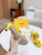 Fendi 8R8287 Baguette Slides Leather Yellow