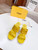 Fendi 8R8287 Baguette Slides Leather Yellow