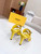 Fendi 8R8287 Baguette Slides Leather Yellow