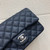 Chanel A69900 Mini Flap Bag Grained Calfskin Navy Blue Silver
