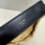 Celine classic panier HOBO BAG IN Raffia and Calfskin 112772 Nuture Black