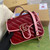 Gucci 583571 GG Marmont Multicolour mini top handle bag Wine Red