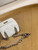 Chanel A81193 Mini Vanity with chain Calfskin Slivery White