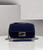 Fendi 8BR793 Midi Baguette Chain FF Fabric Bag Blue