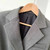Prada Women's Clothing Single-Breasted Jacket Gray 88031