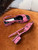 Chanel Women's Sandals G38969 Chanel Designer Heel 35mm C90240 Printed Lambskin Pink  Black