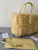 Bottega Veneta BV 652867 Arco Tote Intreccio shearling Light Yellow
