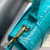 Balenciaga 593546 Hourglass Small Top Handle Crocodile Bag Blue Gold