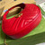 Gucci 699514 GG Marmont half-moon-shaped mini bag Red