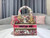 Dior Medium Lady D-Life Bag M0565 Multicolor Butterfly Embroidery