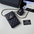 Chanel Phone Airpods Pro Case with Chain Grained Shiny AP2740 black