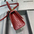 Balenciaga 592833 Hourglass XS Top Handle Bag Red