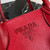 Prada 1BA269 Saffiano Leather Prada Monochrome Bag Red