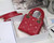 Dior S0856 MICRO LADY Dior Bag Red Cannage Lambskin - luxibagsmall