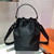 Prada 1BH097 Bucket Jacquard Logo Convertible Medium black