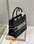 Dior M1296 Medium Book Tote Black Perforated and Embossed Oblique Calfskin