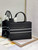Dior M1296 Medium Book Tote Black Perforated and Embossed Oblique Calfskin