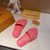 LV Sandals Designer Louis Vuitton Slippers 81120 Pink - luxibagsmall