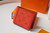 Louis Vuitton Multiple Wallet LV M80422 Monogram Shadow Leather Orange Red