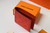 Louis Vuitton Multiple Wallet LV M80422 Monogram Shadow Leather Orange Red