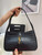 YSL LE5A7 Hobo Bag In Crocodile Embossed Shiny Leather Black