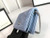 Gucci 625693 GG Marmont Card Case Wallet Blue - luxibagsmall