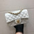 Chanel A69900 Mini Flap Bag Grained Calfskin White Gold