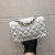 Chanel A69900 Mini Flap Bag Grained Calfskin White Gold