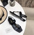 YSL Cassandra Flat Sandals Leather With Monogram Black 30134 - luxibagsmall