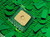 Fendi 8BS049 Mini Baguette 1997 Green Satin Bag with Sequins 0127S