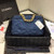 Chanel 19 Large Handbag Denim Canvas Gold AS1161 Blue